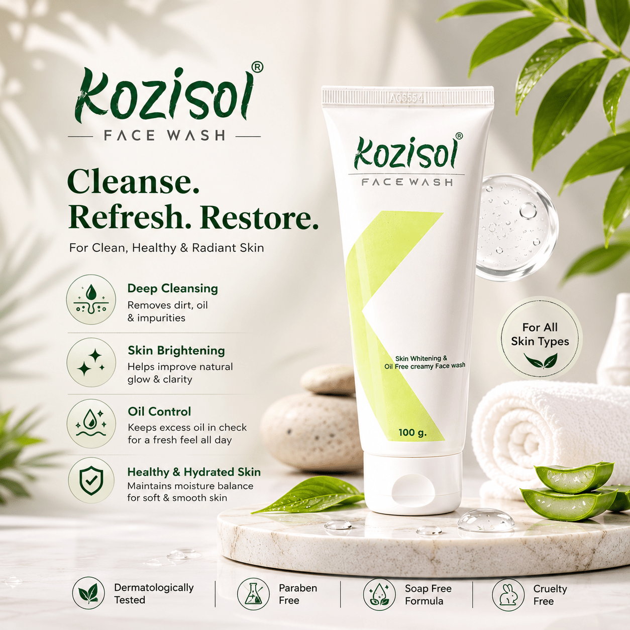 Kozisol Face Wash - Cosmosentials