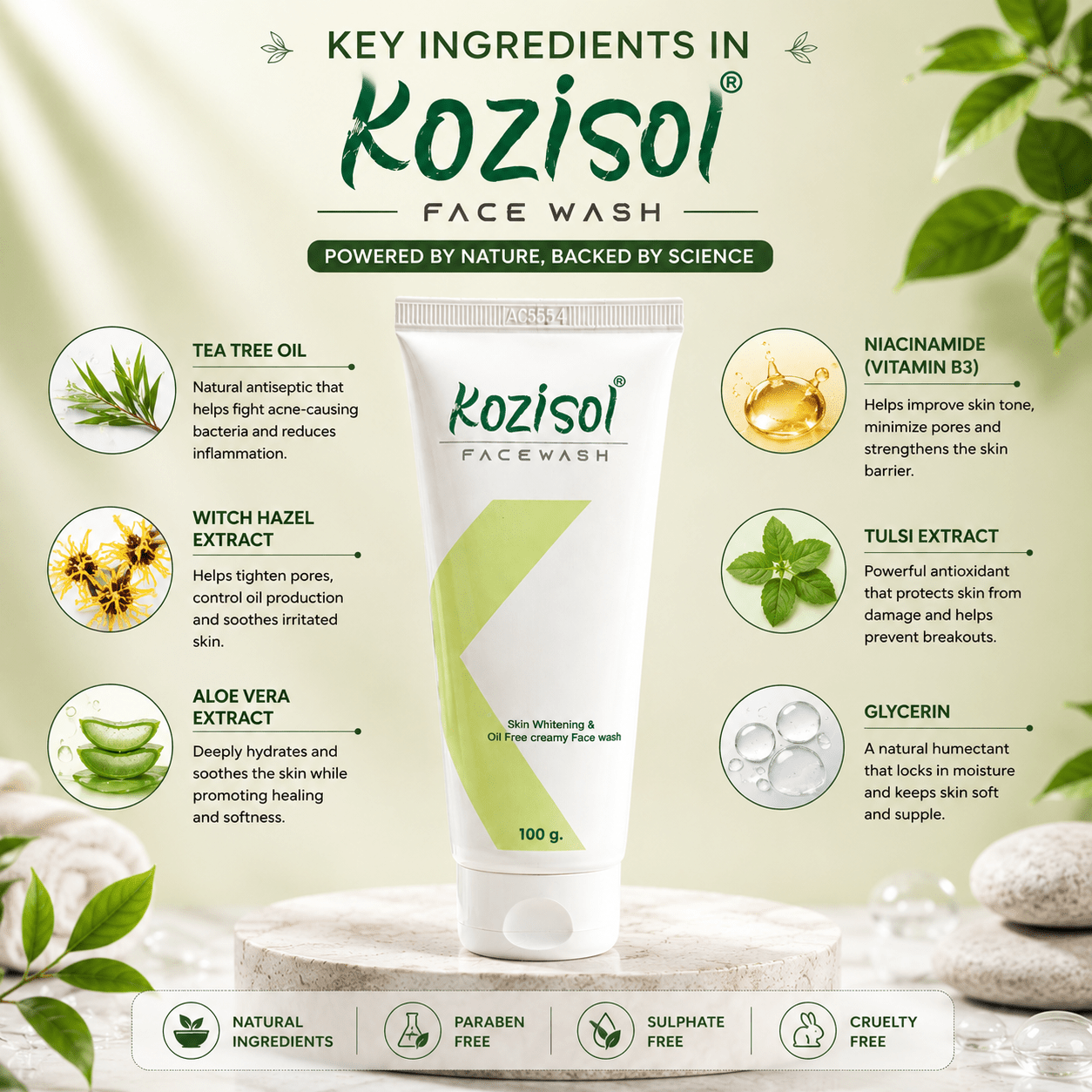 Kozisol Face Wash - Cosmosentials