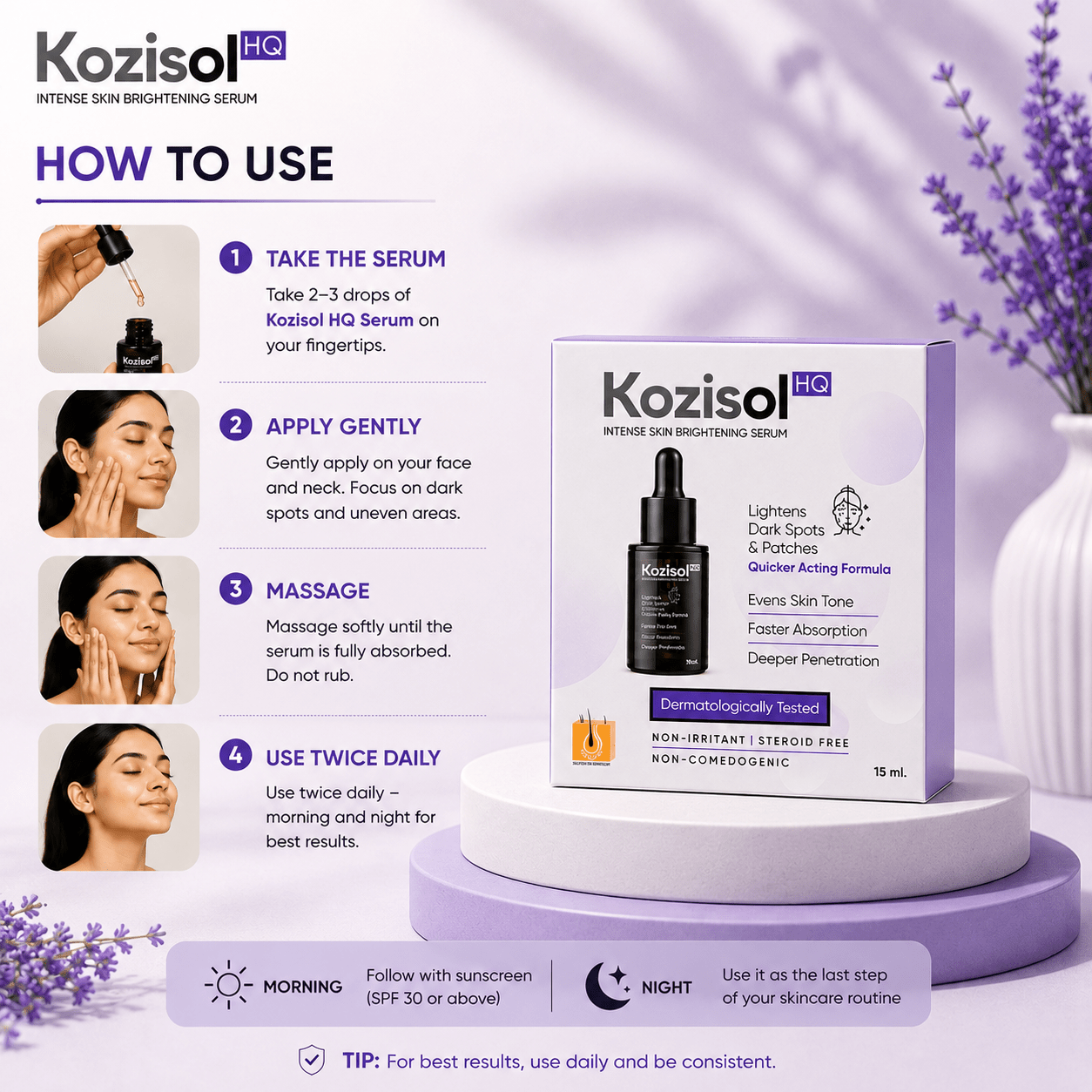 Kozisol HQ Intense Skin Brightening Serum - Cosmosentials