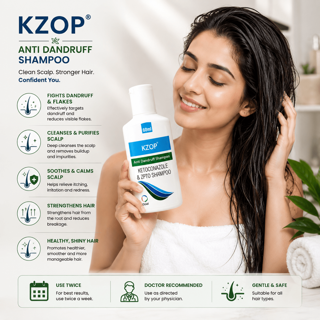 KZOP Anti Dandruff Shampoo - Cosmosentials