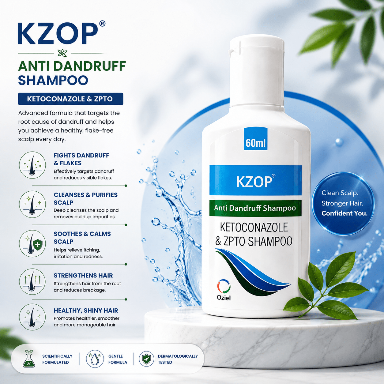 KZOP Anti Dandruff Shampoo - Cosmosentials