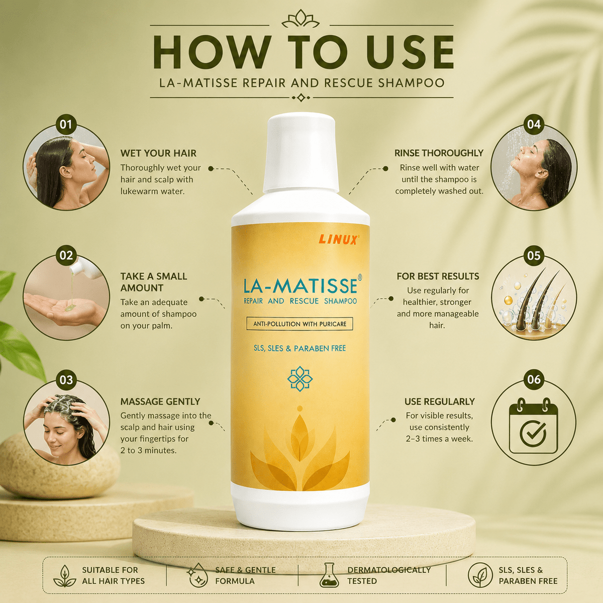LA-MATISSE Repair & Rescue Shampoo 200ml - Cosmosentials