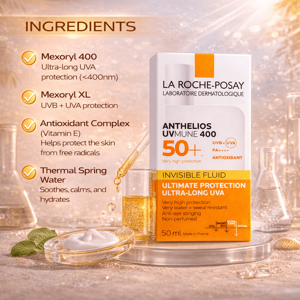 La Roche - Posay Anthelios UVMune 400 SPF 50+ ( Invisible Fluid ) - Cosmosentials