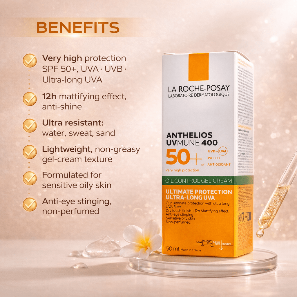 La Roche - Posay Anthelios UVMune 400 SPF 50+ (Oil Control Gel - Cream ) - Cosmosentials