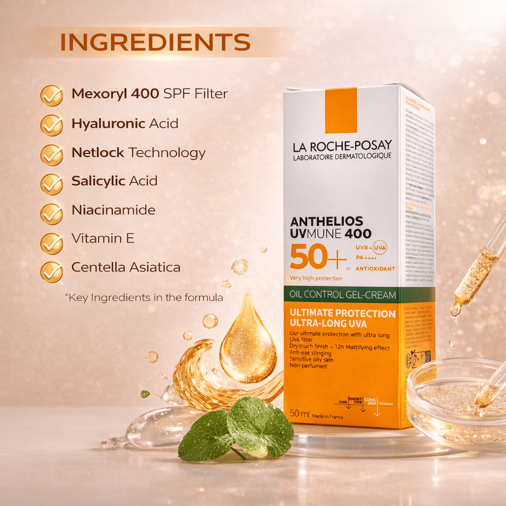 La Roche - Posay Anthelios UVMune 400 SPF 50+ (Oil Control Gel - Cream ) - Cosmosentials