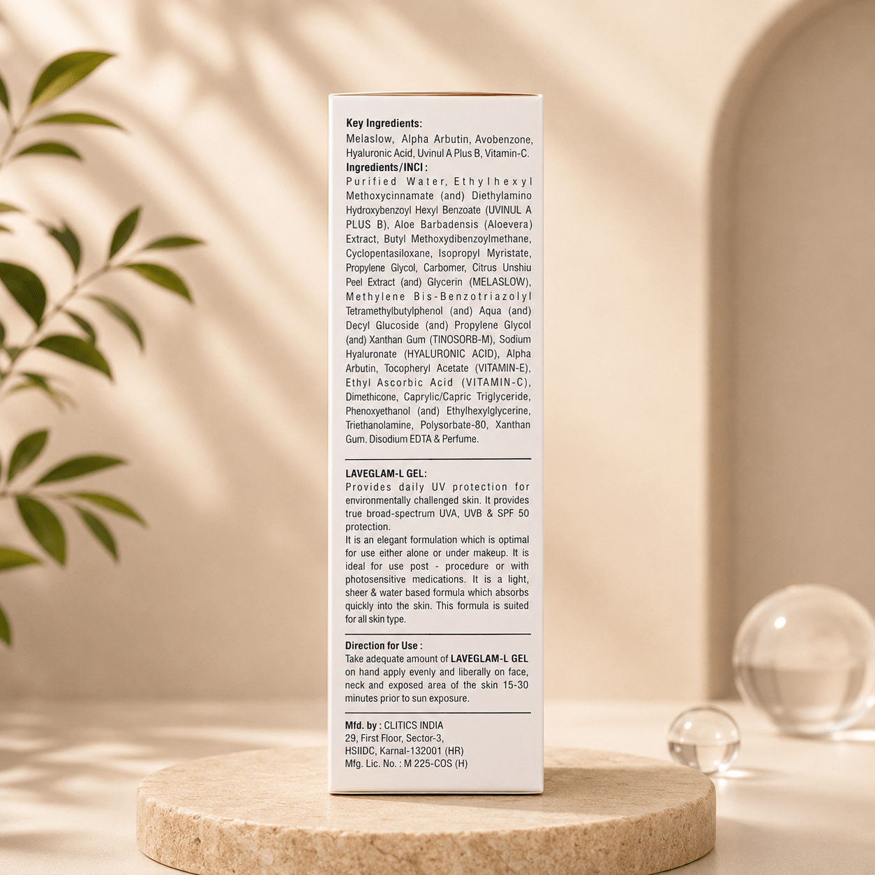 LAVEGLAM - L Sunscreen Gel SPF 50+ - Cosmosentials