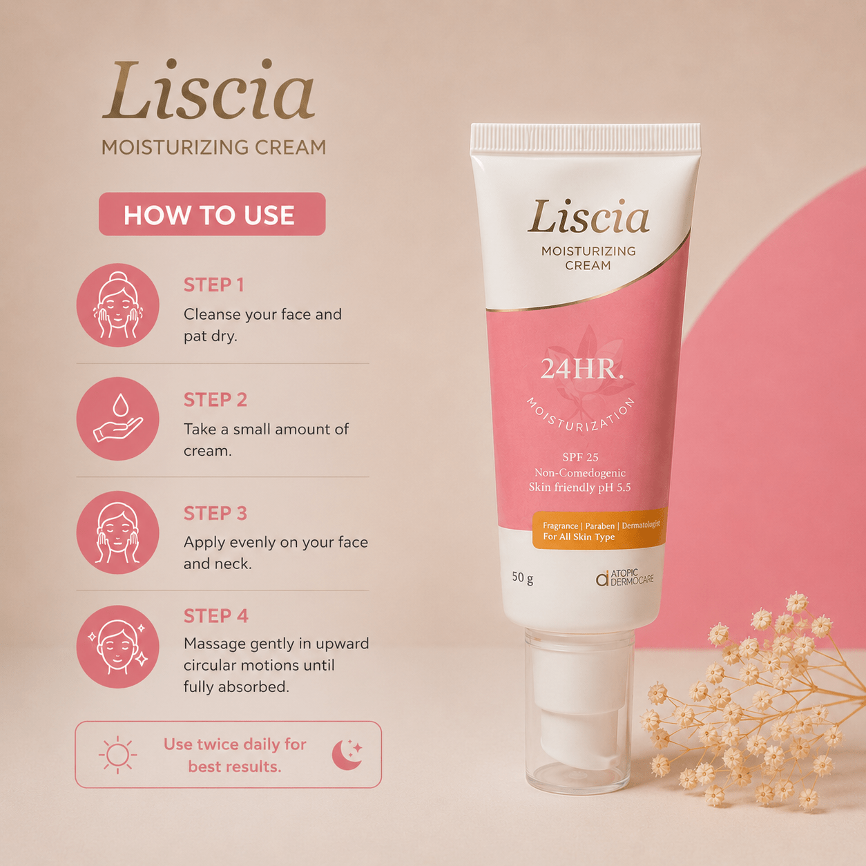 Liscia Moisturizing Cream SPF 25 - Cosmosentials