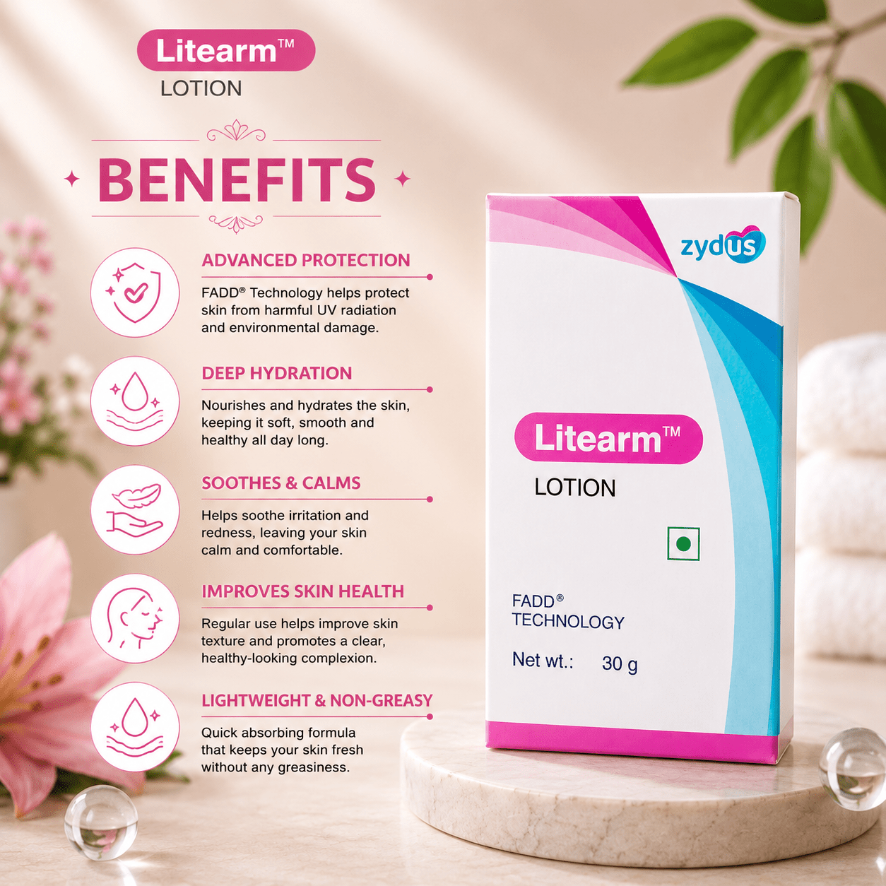 Litearm Lotion - Cosmosentials