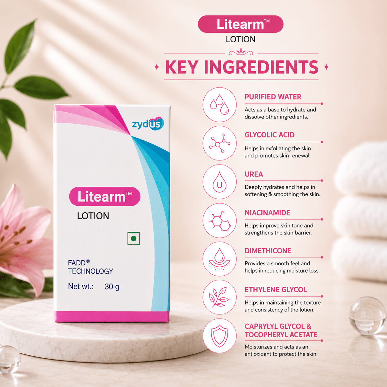 Litearm Lotion - Cosmosentials