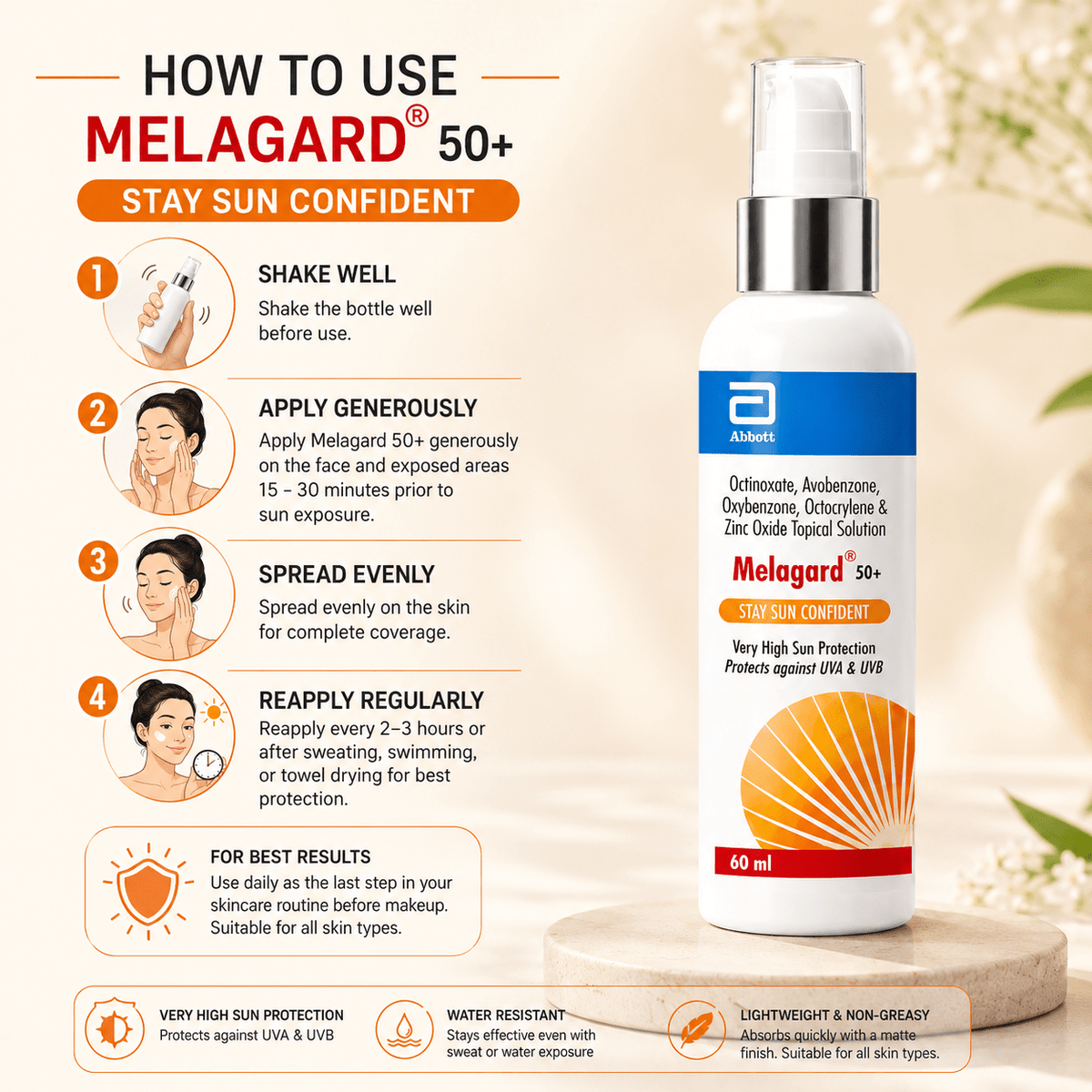Melagard Matte Sunscreen Gel SPF 50+ PA+++ - Cosmosentials