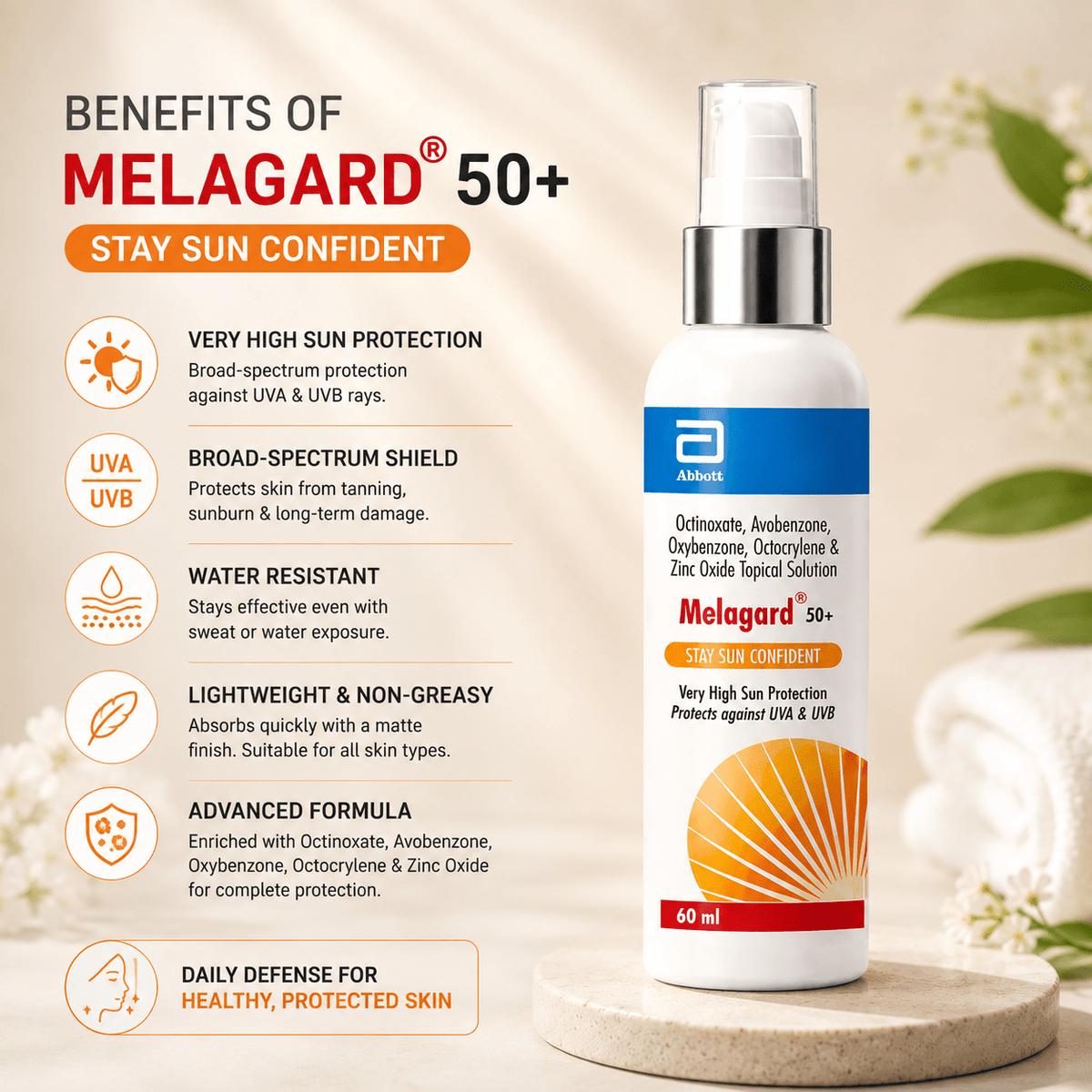 Melagard Matte Sunscreen Gel SPF 50+ PA+++ - Cosmosentials