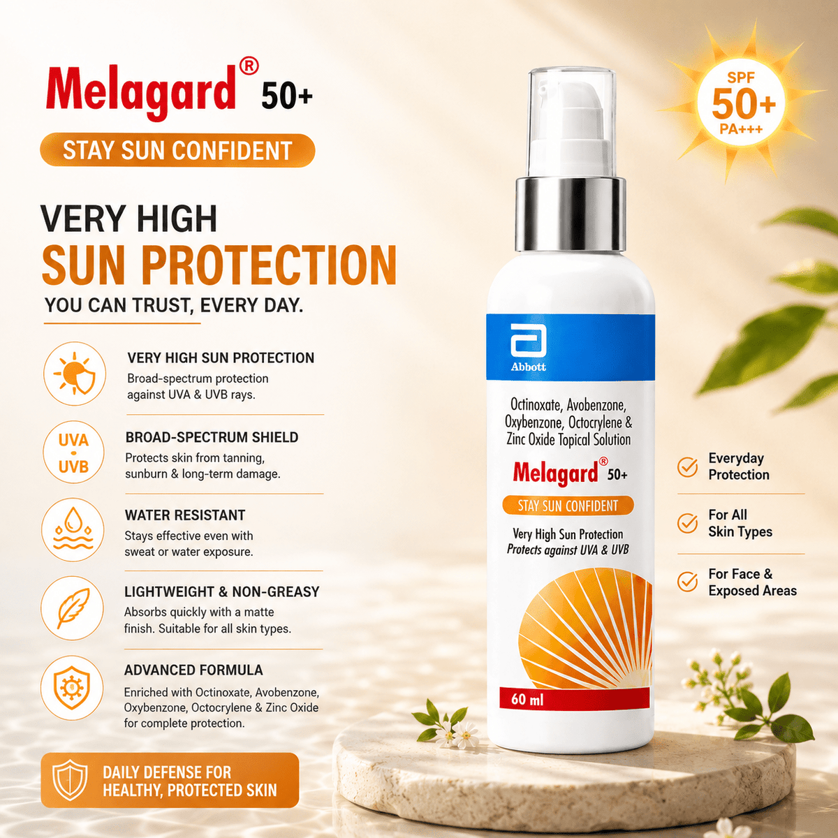 Melagard Matte Sunscreen Gel SPF 50+ PA+++ - Cosmosentials