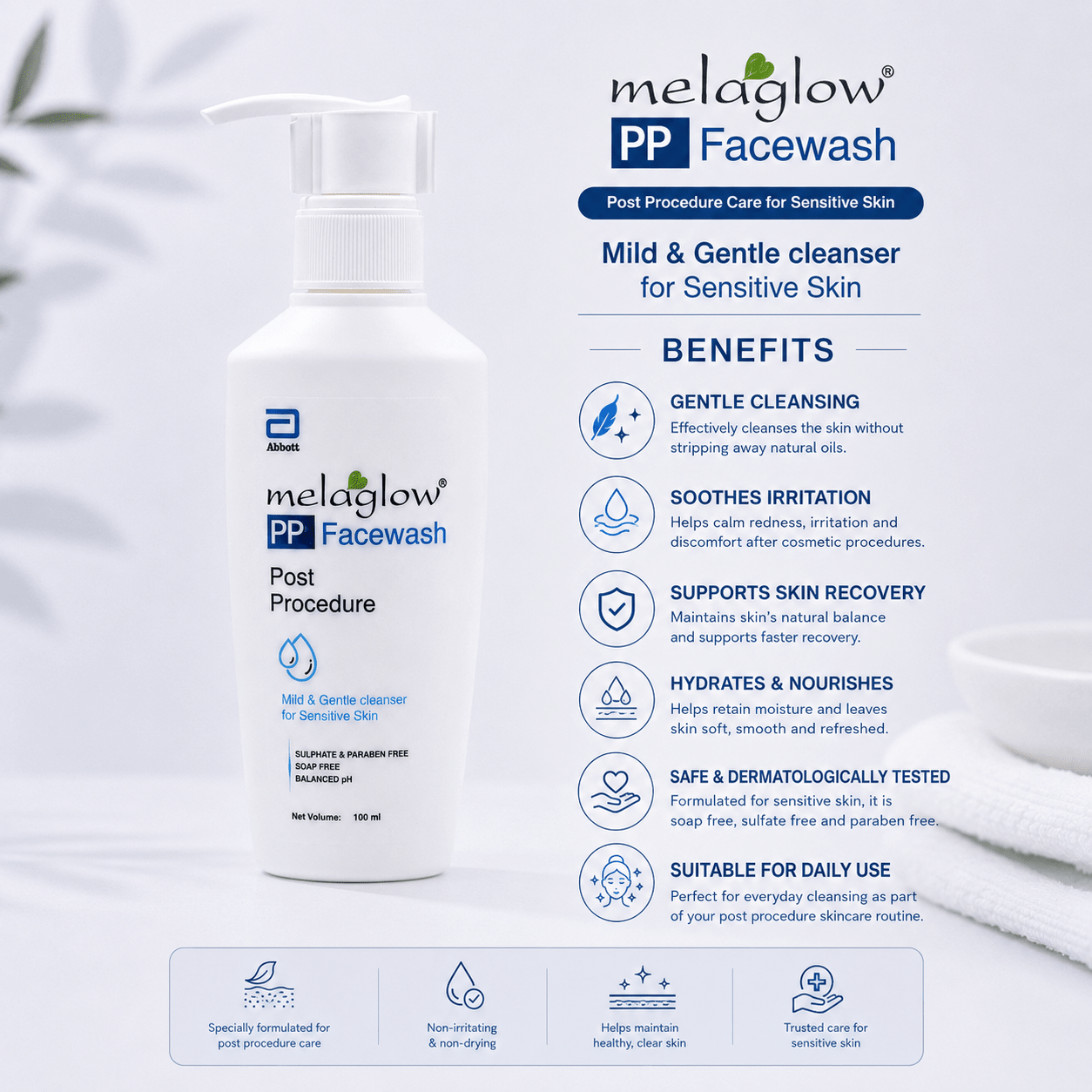 Melaglow PP Facewash 100ml - Cosmosentials
