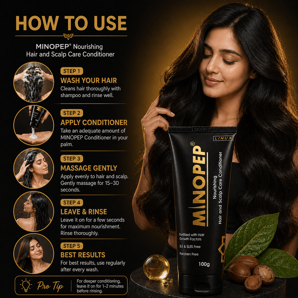 Minopep Nourishing Hair and Scalp Care Conditioner - Cosmosentials