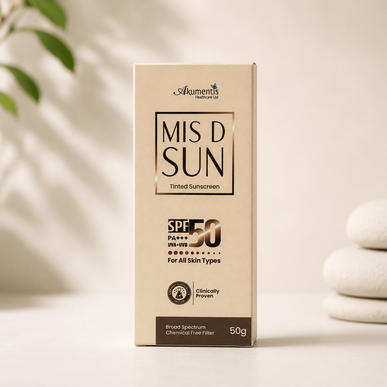 MIS D SUN Tinted Sunscreen SPF 50 PA+++ - Cosmosentials