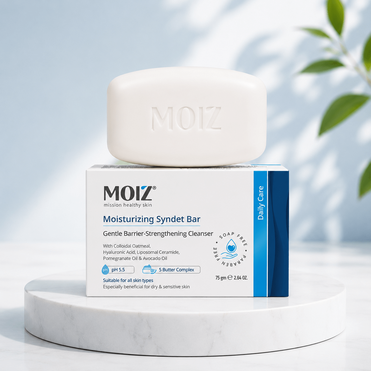 Moiz Moisturizing Syndet Bar - Cosmosentials