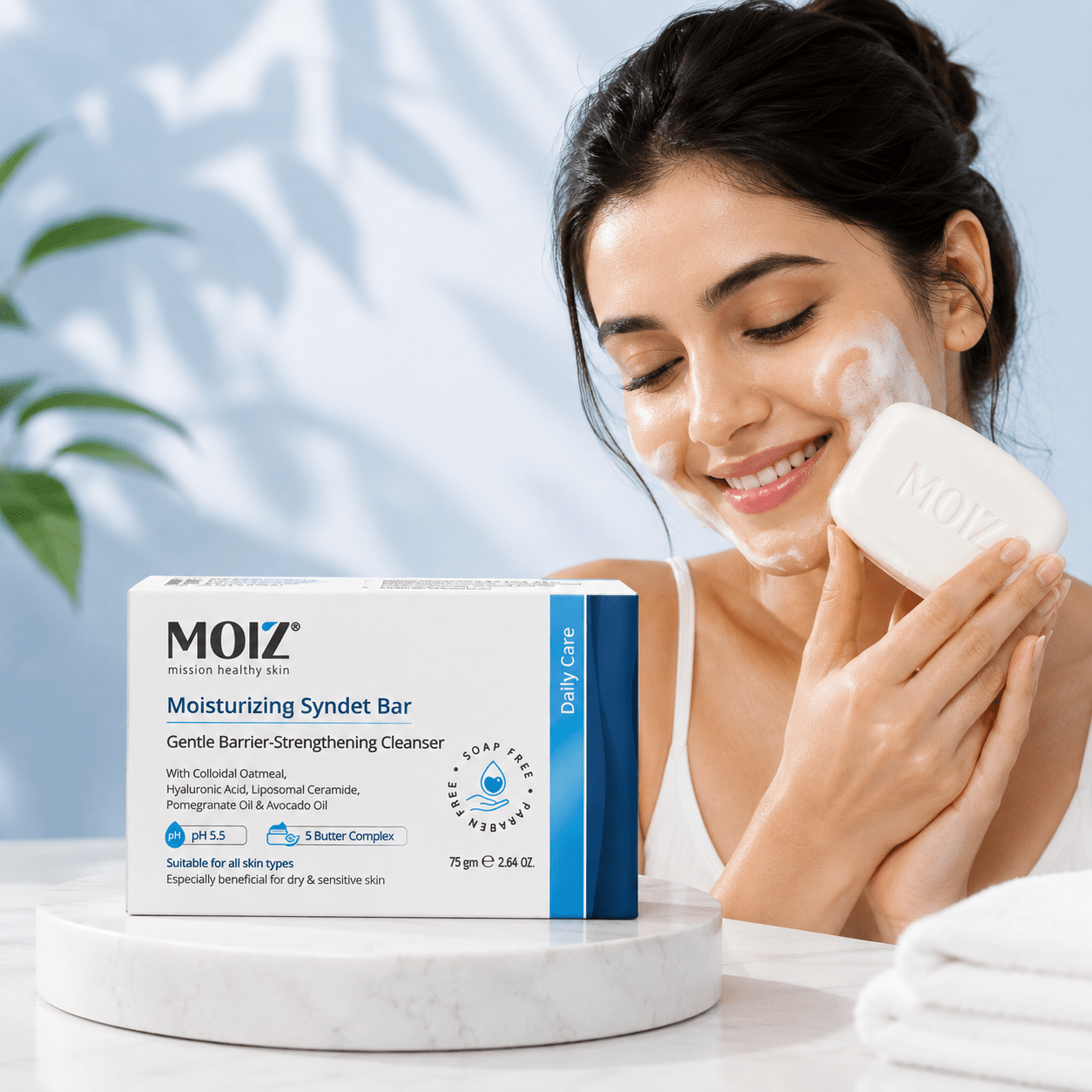 Moiz Moisturizing Syndet Bar - Cosmosentials