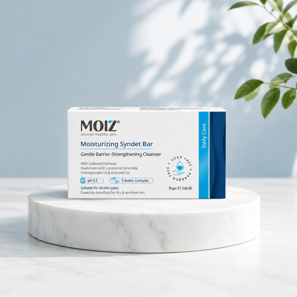 Moiz Moisturizing Syndet Bar - Cosmosentials