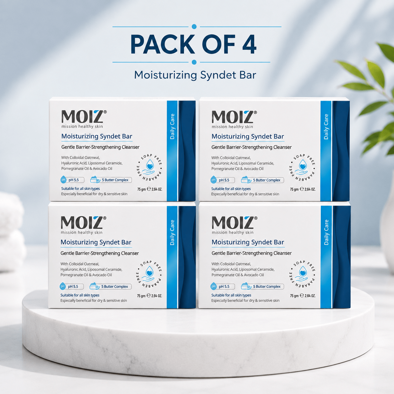 Moiz Moisturizing Syndet Bar - Cosmosentials