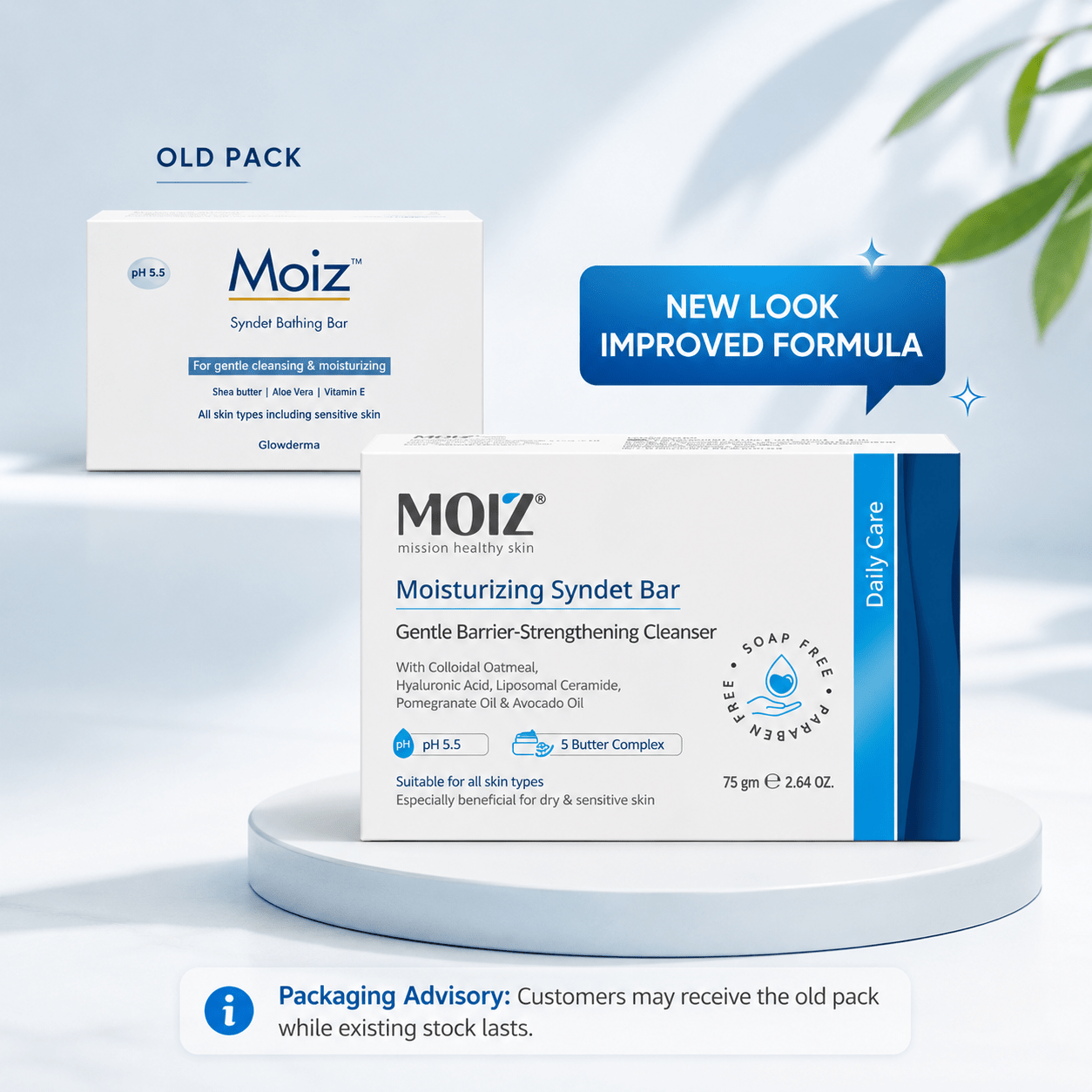 Moiz Moisturizing Syndet Bar - Cosmosentials