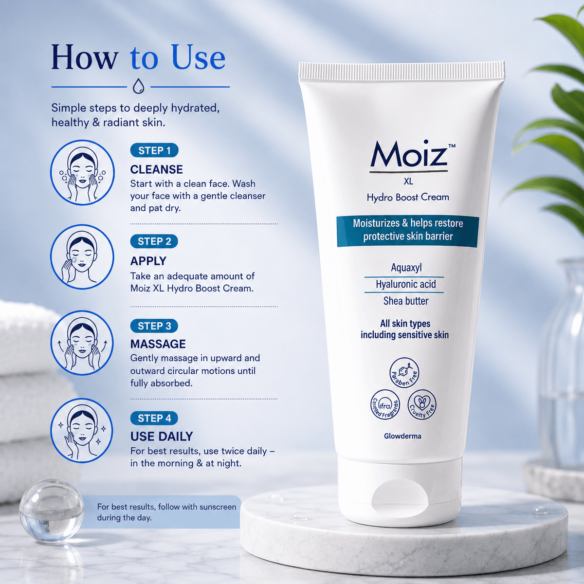 Moiz XL Hydro Boost Cream - Cosmosentials