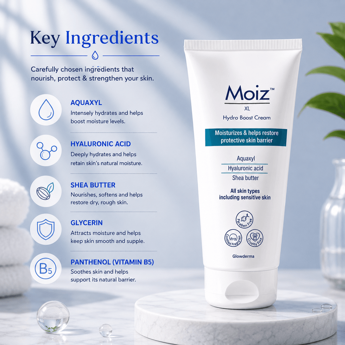 Moiz XL Hydro Boost Cream - Cosmosentials