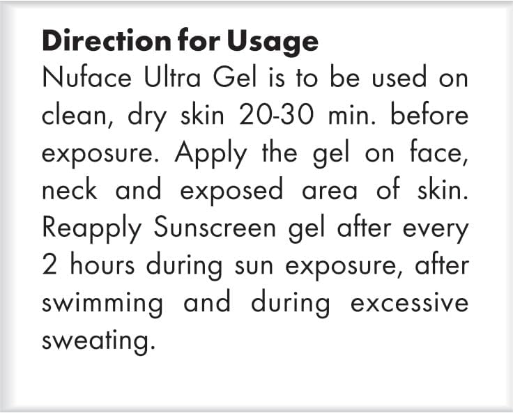 Nuface Ultra Sunscreen Gel SPF 60+ PA++++ - Cosmosentials