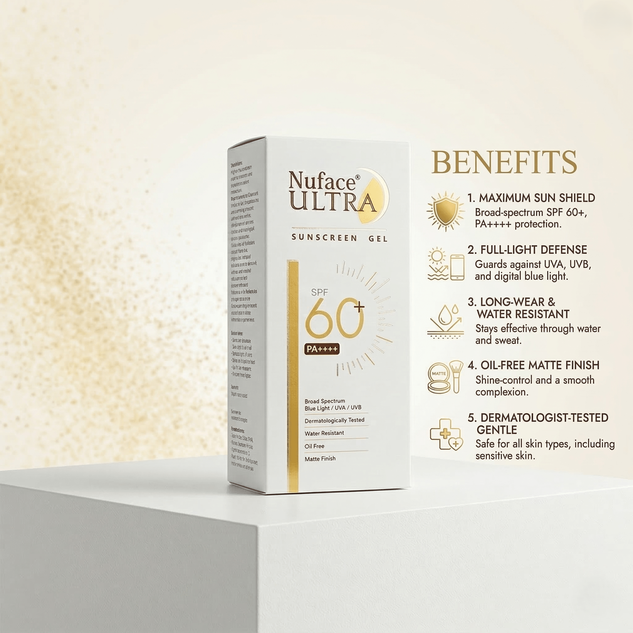 Nuface Ultra Sunscreen Gel SPF 60+ PA++++ - Cosmosentials