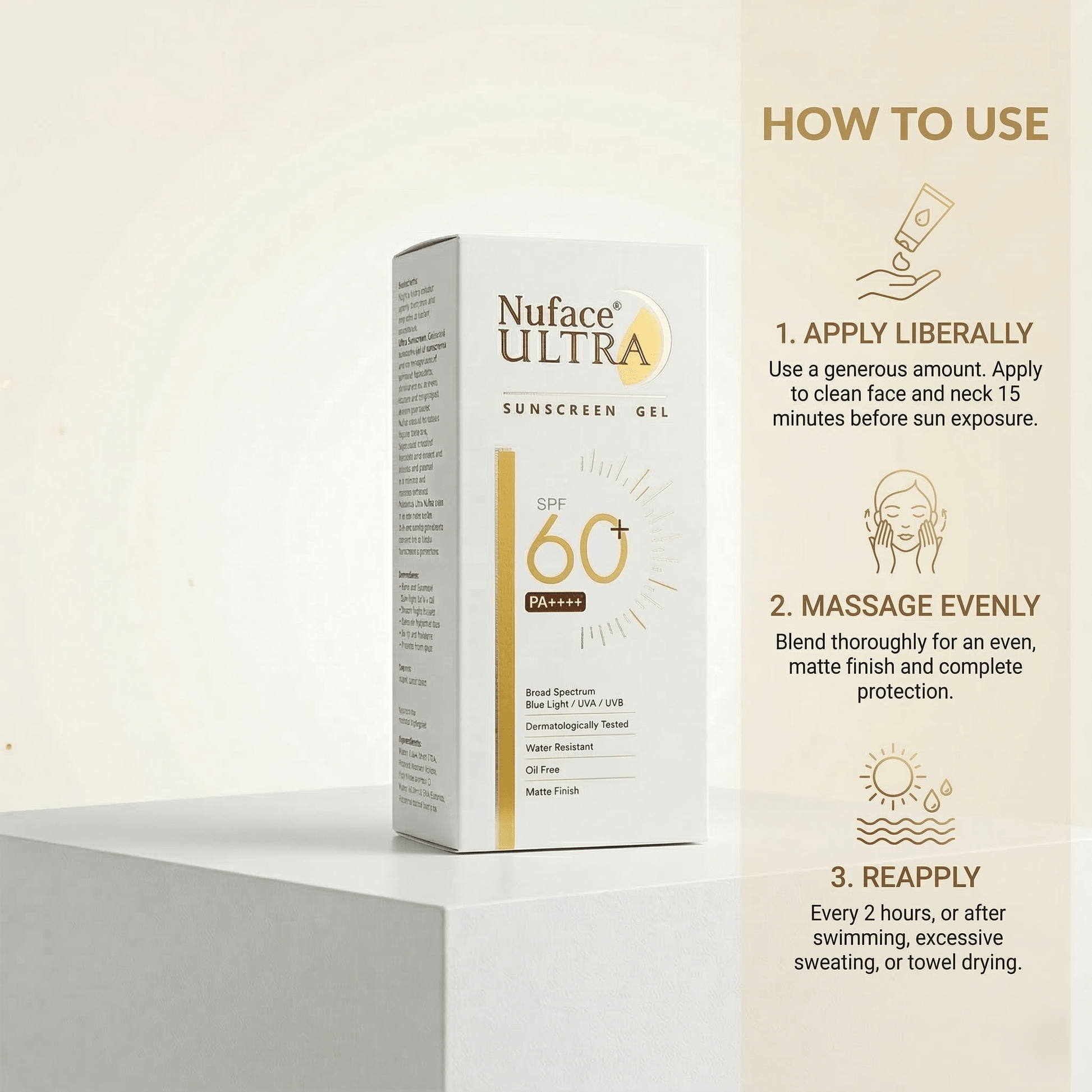 Nuface Ultra Sunscreen Gel SPF 60+ PA++++ - Cosmosentials