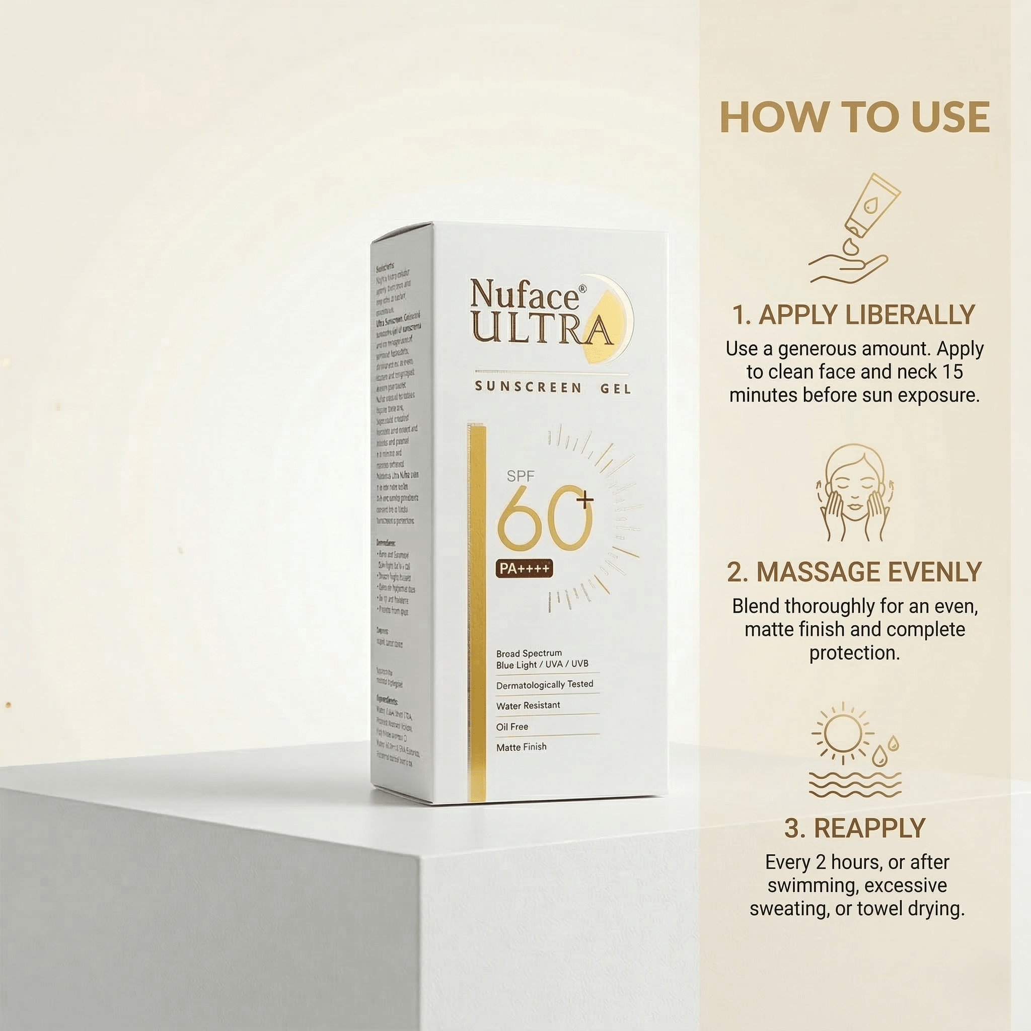 Nuface Ultra Sunscreen Gel SPF 60+ PA++++ - Cosmosentials