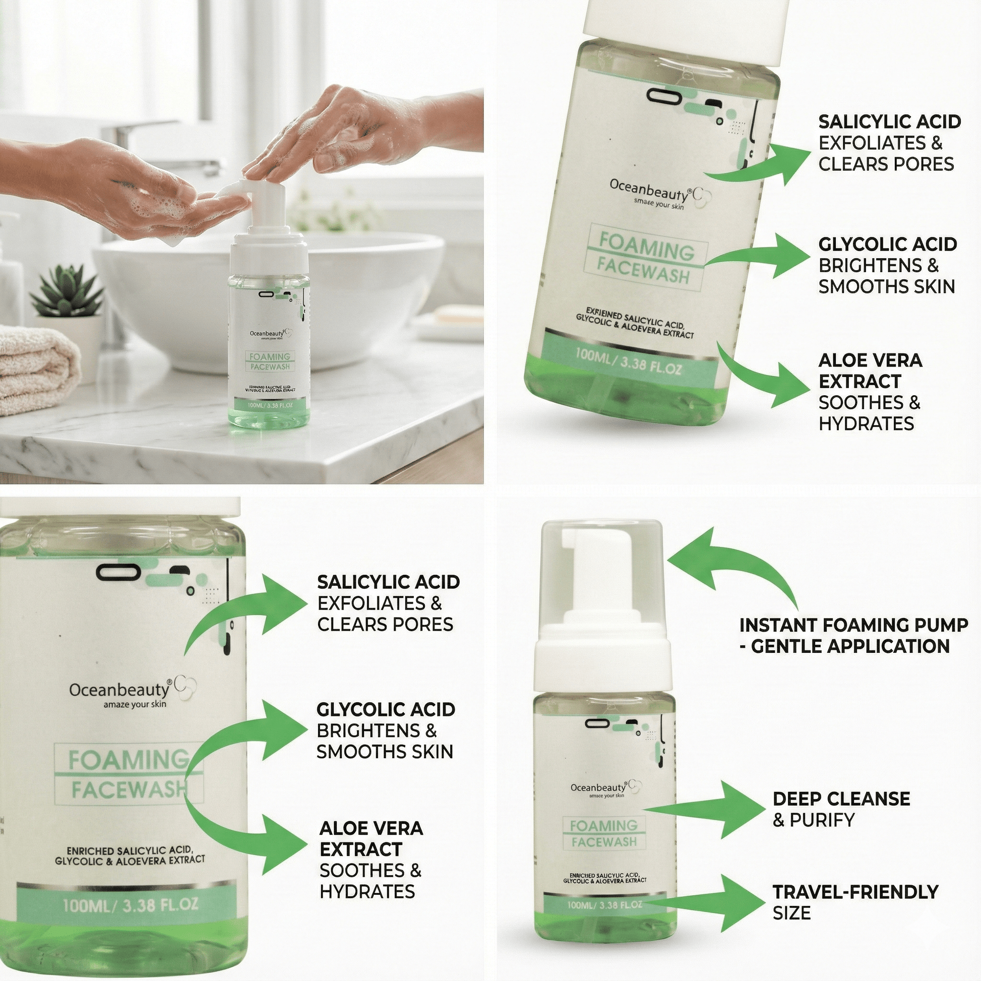 Oceanbeauty Foaming Facewash - Cosmosentials