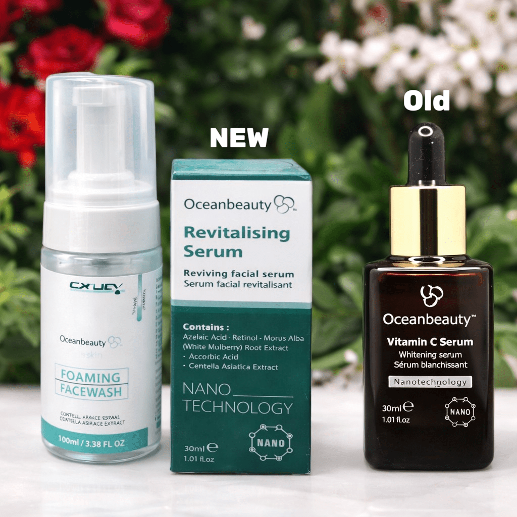 Oceanbeauty Foaming Facewash & Oceanbeauty Revitalising Serum - Cosmosentials