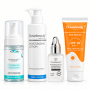 Oceanbeauty Foaming Facewash | Revitalising Serum | Moisturizing Lotion | Sunscreen SPF 50 PA+++ - Cosmosentials