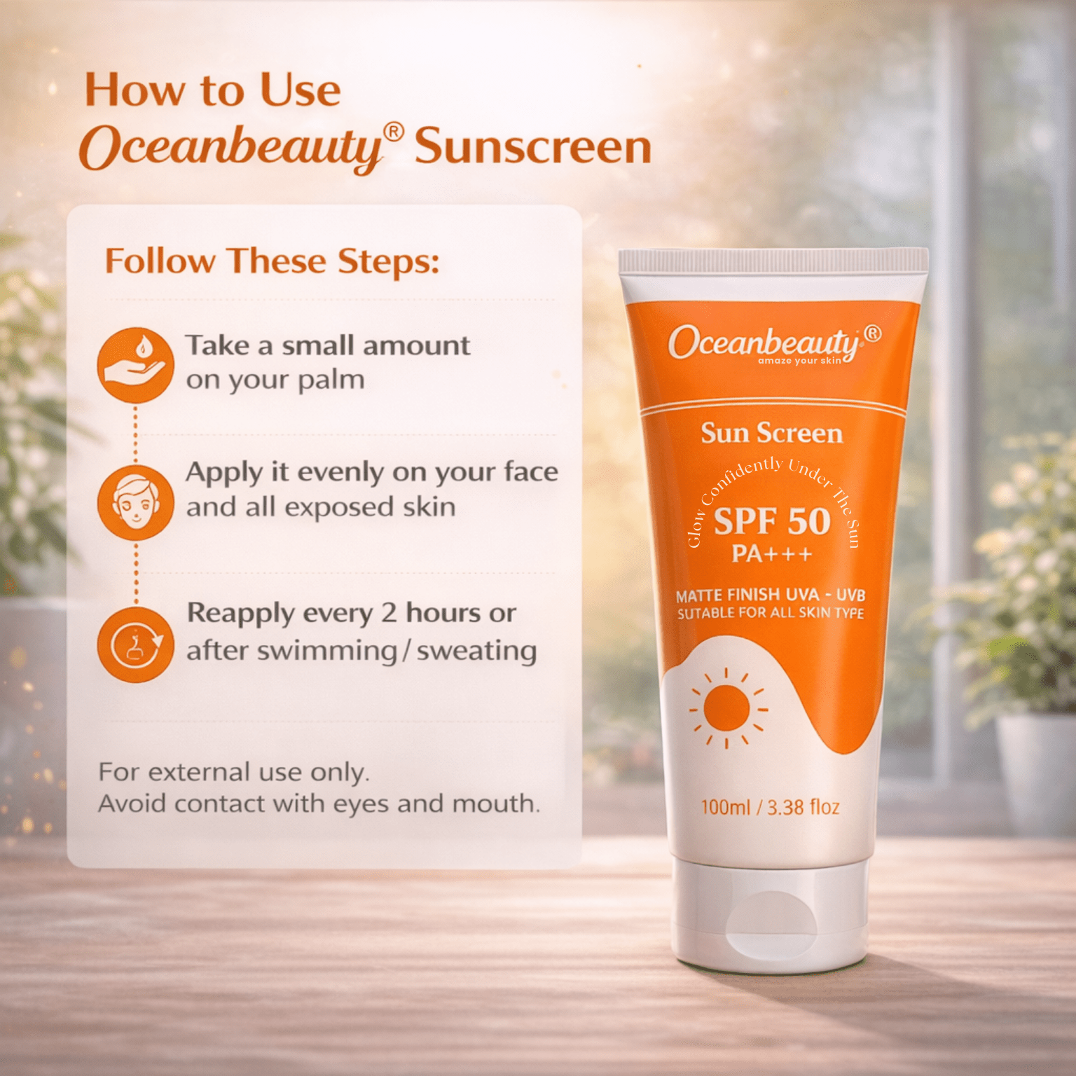 Oceanbeauty Sunscreen SPF 50 PA+++ - Cosmosentials