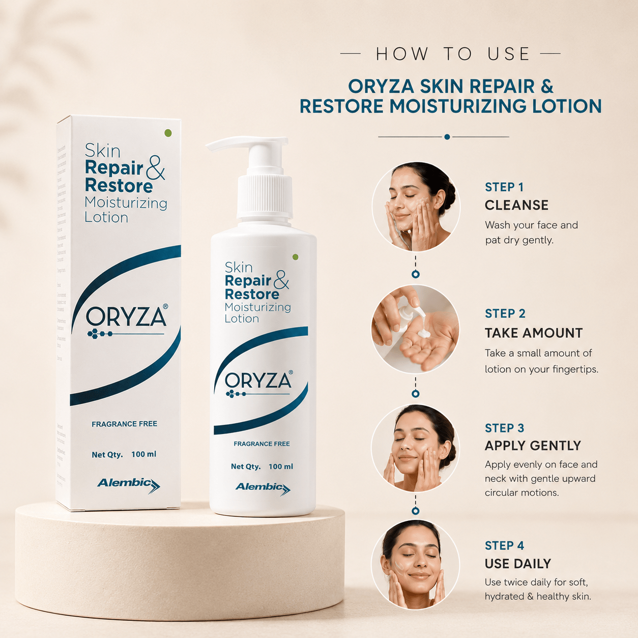 ORYZA Skin Repair & Restore Moisturizing Lotion - Cosmosentials