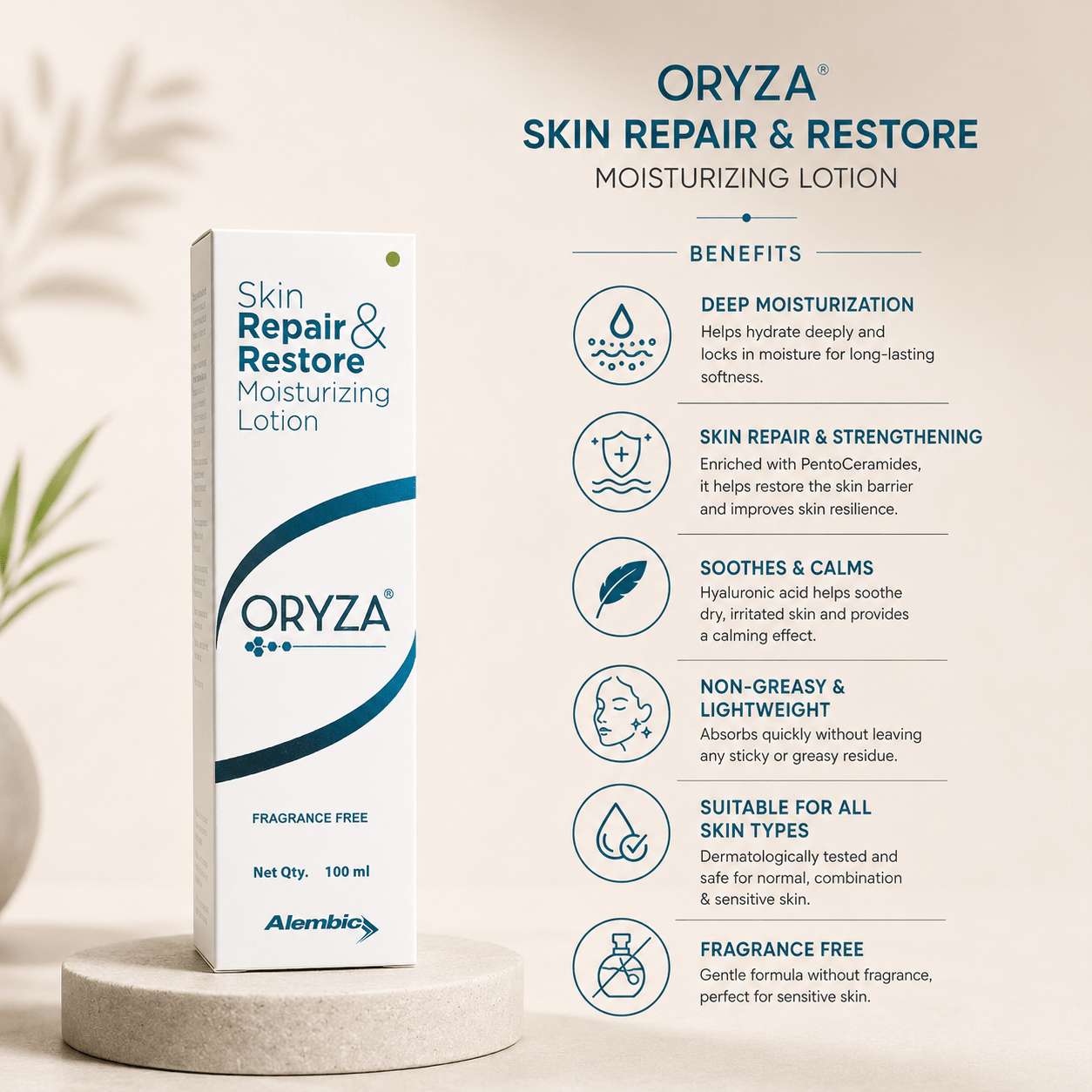 ORYZA Skin Repair & Restore Moisturizing Lotion - Cosmosentials