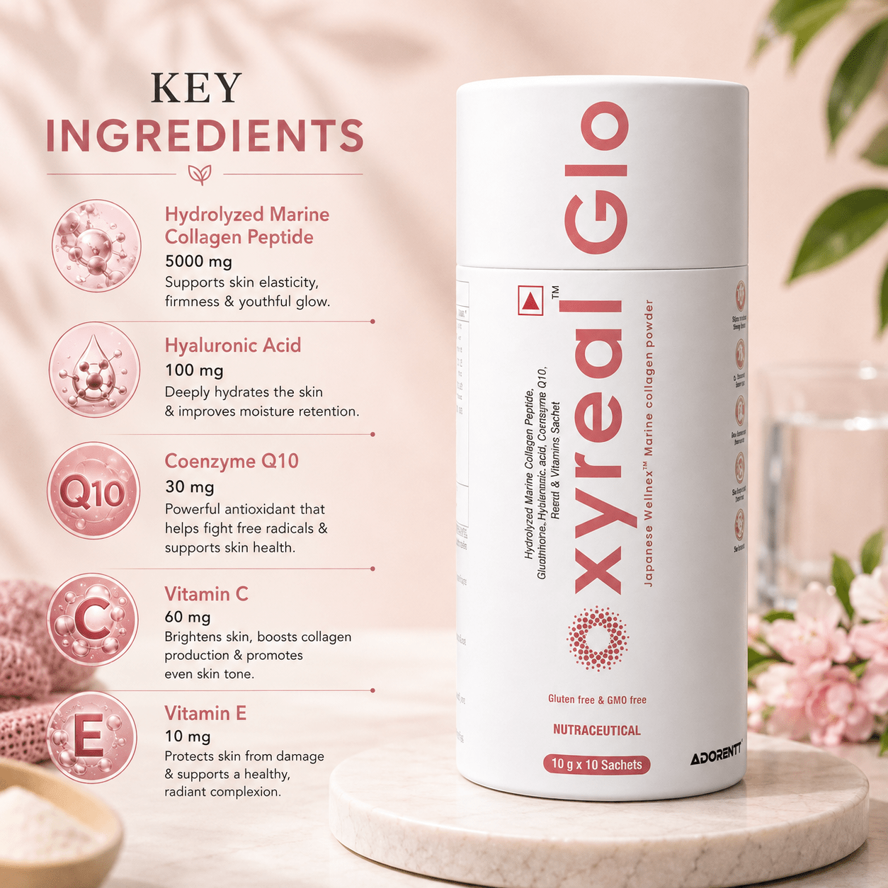 Oxyreal Glo Marine Collagen Powder - Cosmosentials