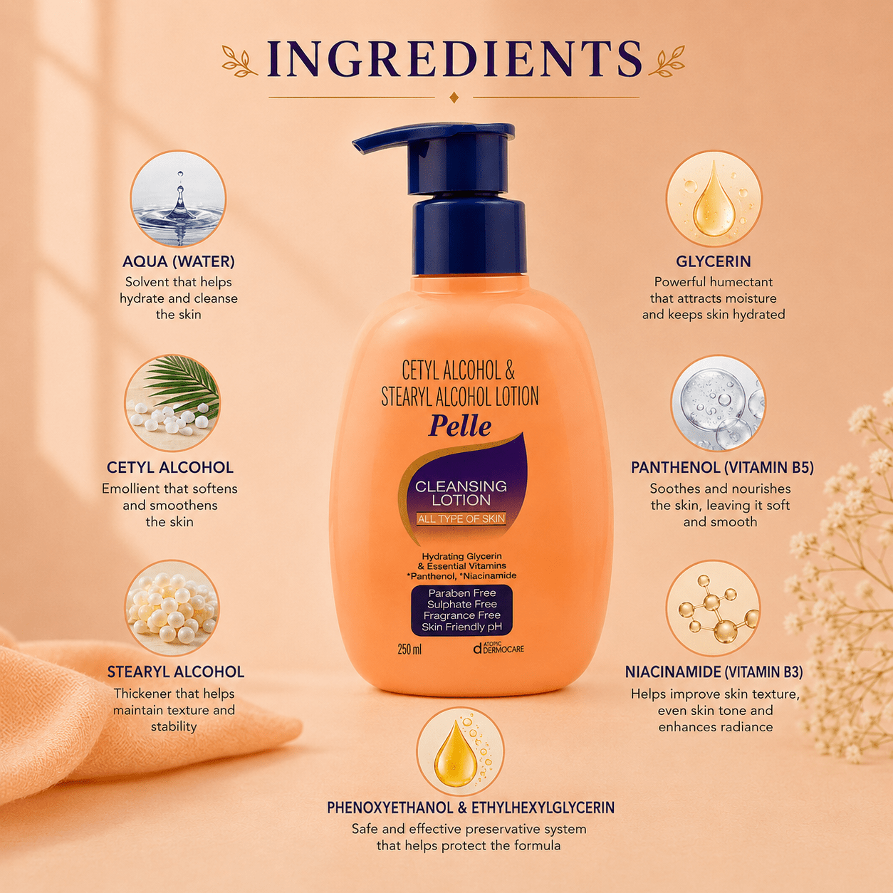 Pelle Cleansing Lotion (250ml) - Cosmosentials