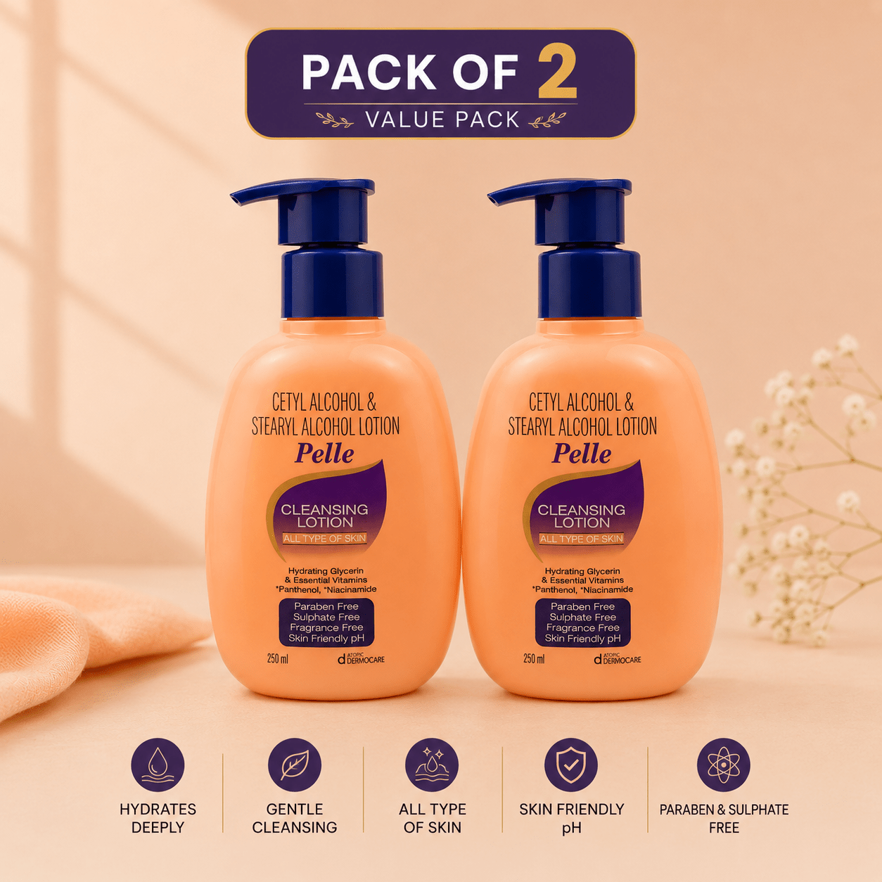 Pelle Cleansing Lotion (250ml) - Cosmosentials
