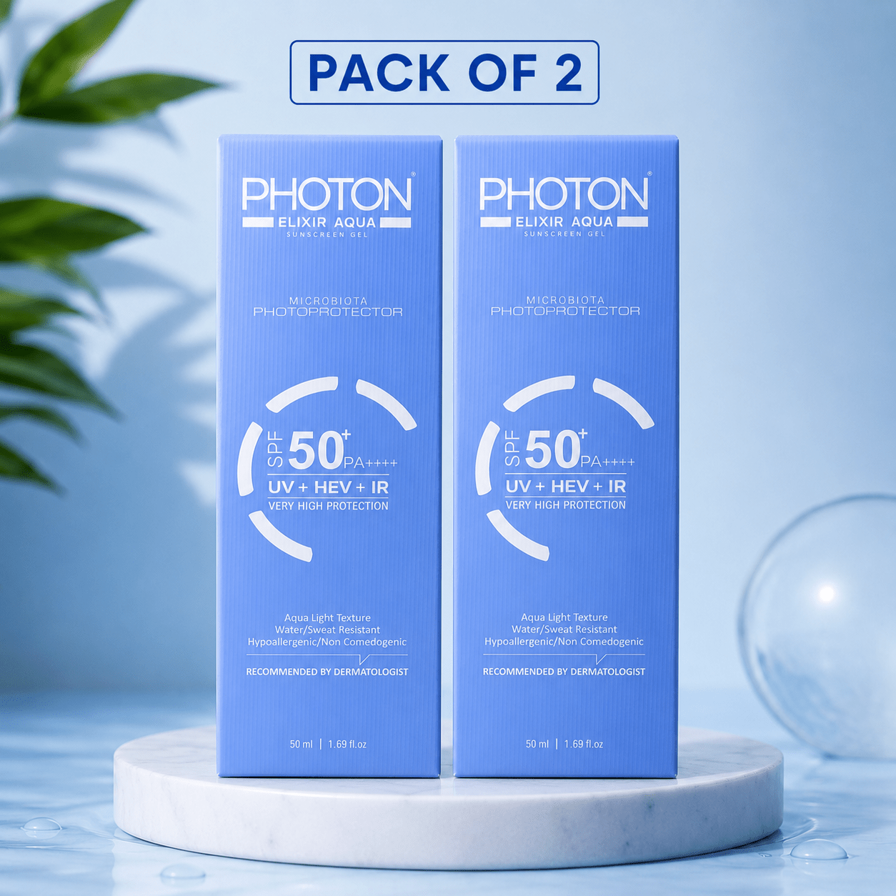 Photon Elixir Aqua Sunscreen Gel SPF 50+ PA++++ - Cosmosentials