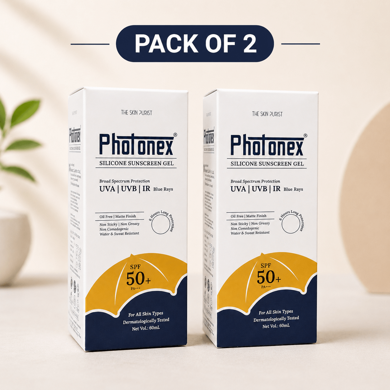 Photonex Silicone Sunscreen Gel SPF 50+ PA+++ - Cosmosentials