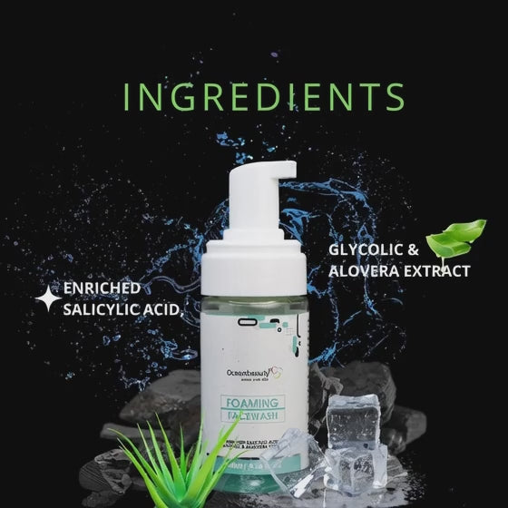 Load video: Oceanbeauty Foaming Facewash