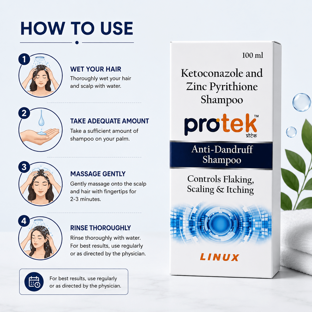Protek Anti-Dandruff Shampoo - Cosmosentials