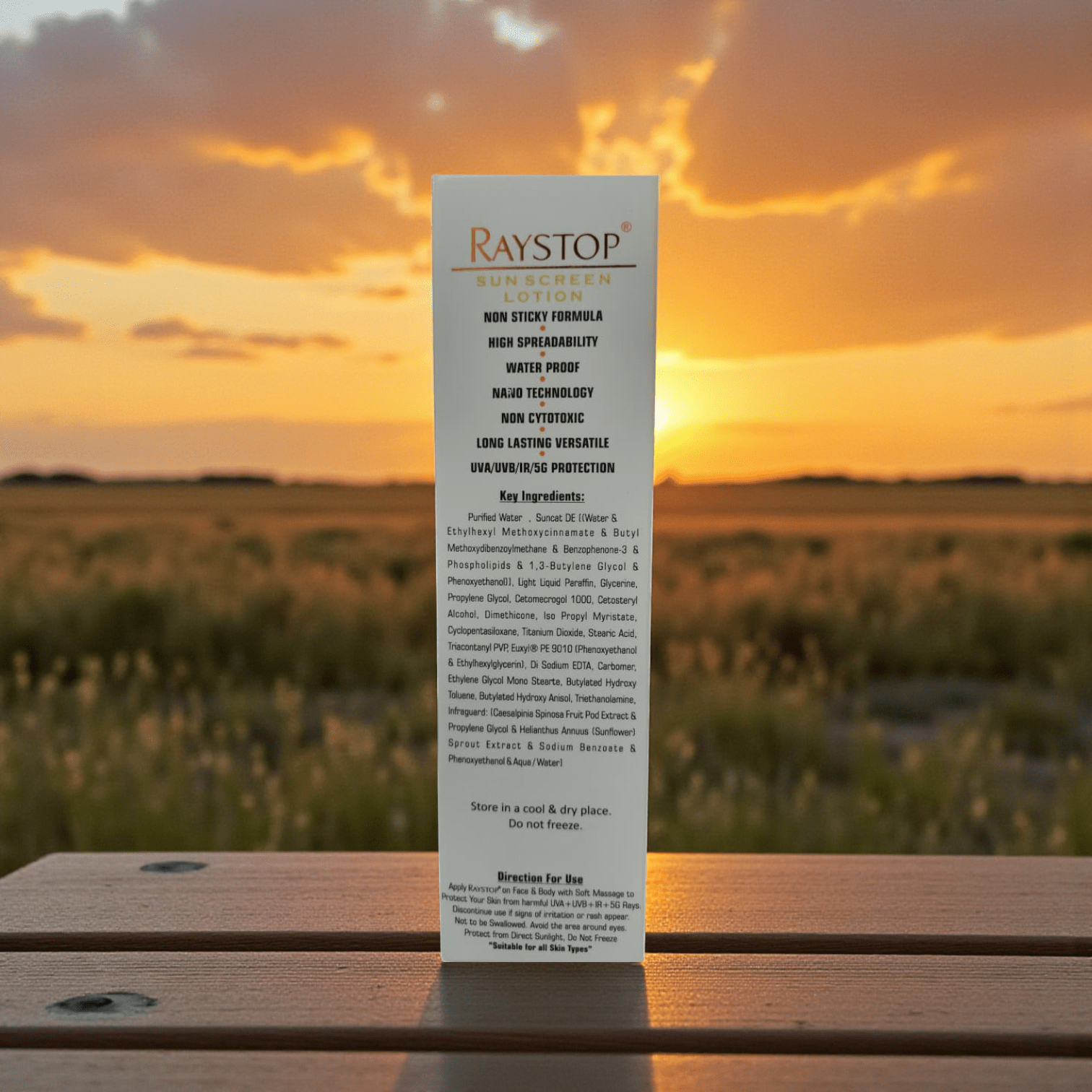 Raystop Sunscreen Lotion SPF 50 PA+++ - Cosmosentials