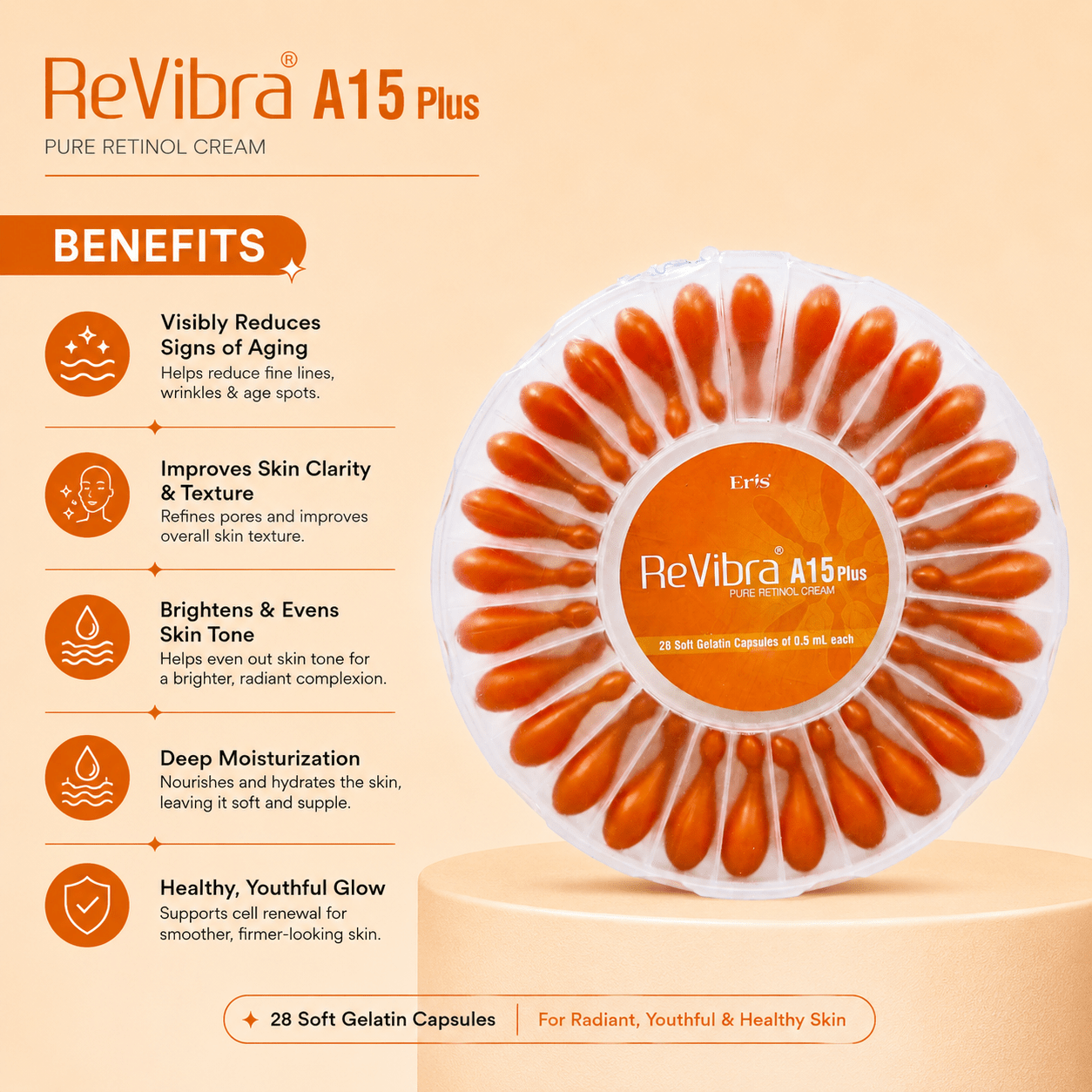 ReVibra A15 Plus Pure Retinol Cream - Cosmosentials