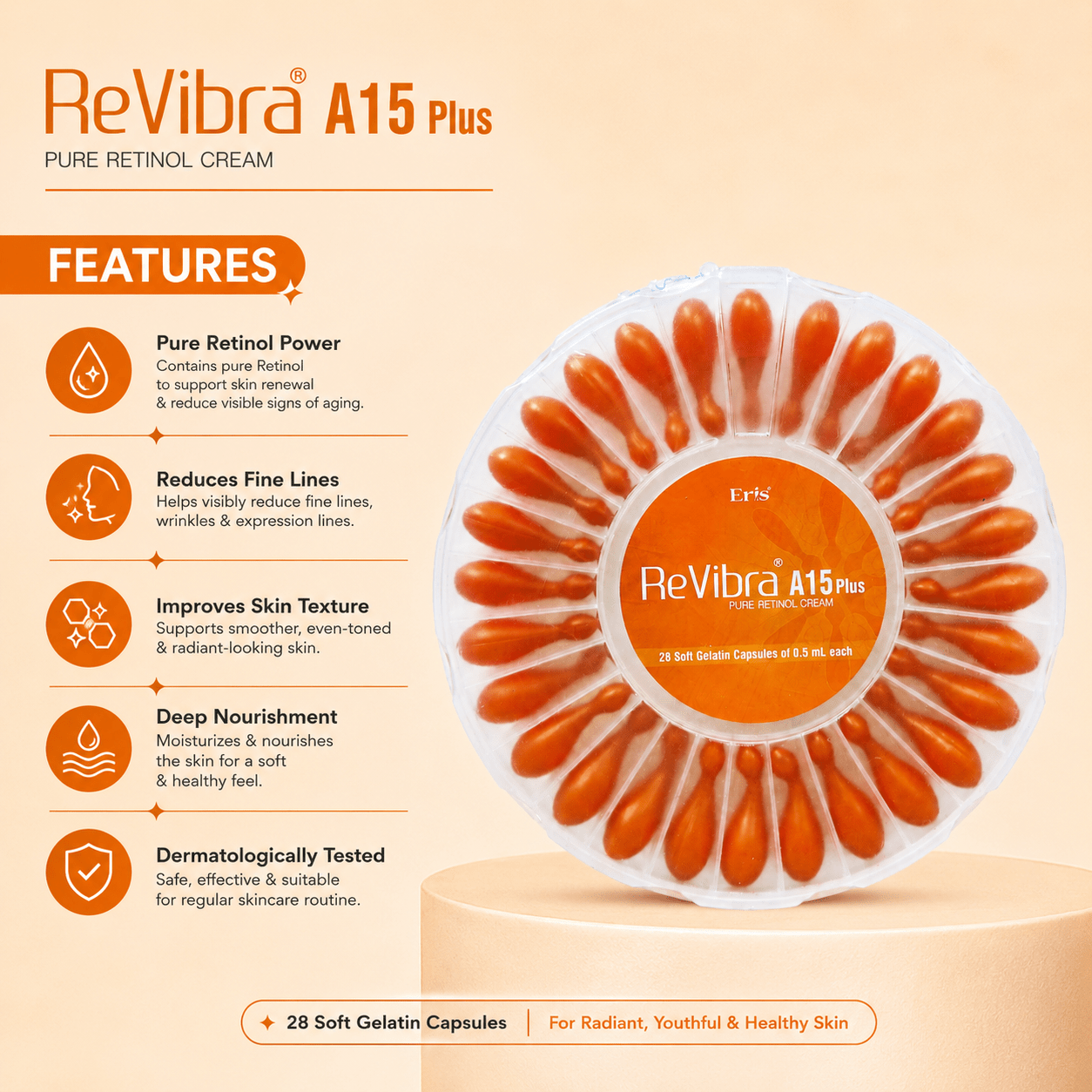 ReVibra A15 Plus Pure Retinol Cream - Cosmosentials