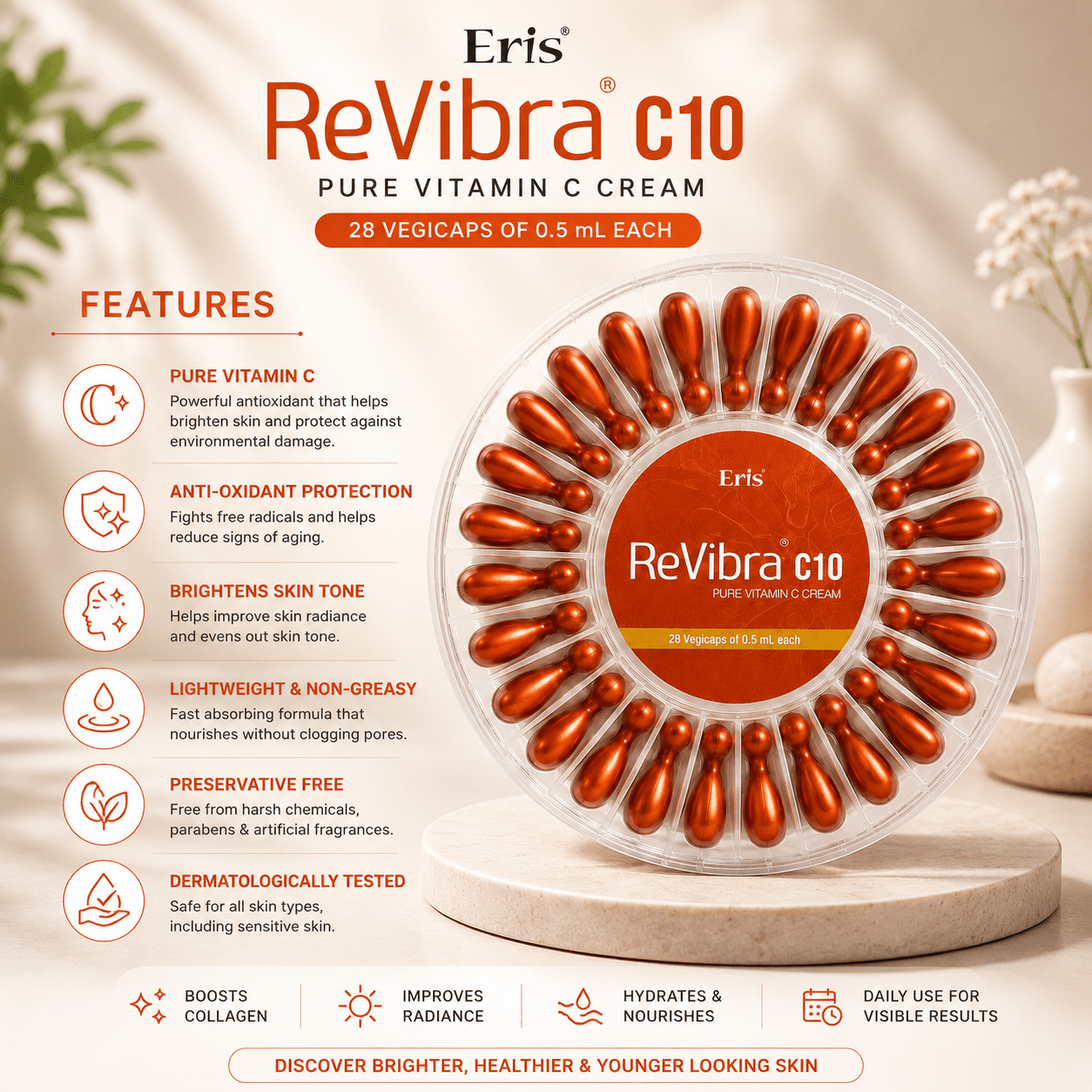 ReVibra C10 Pure Vitamin C Cream - Cosmosentials
