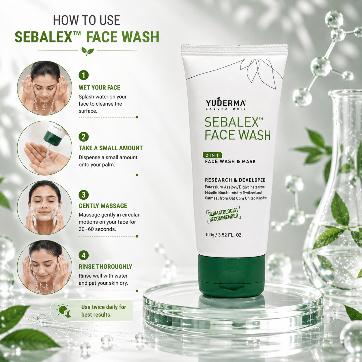 Sebalex Face Wash (2-in-1 Face Wash & Mask) - Cosmosentials
