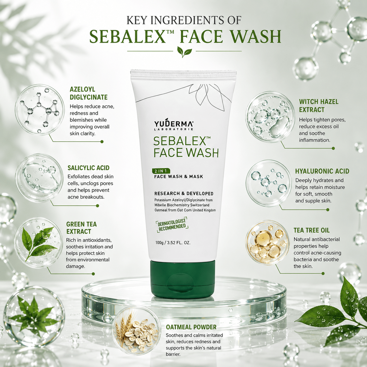 Sebalex Face Wash (2-in-1 Face Wash & Mask) - Cosmosentials
