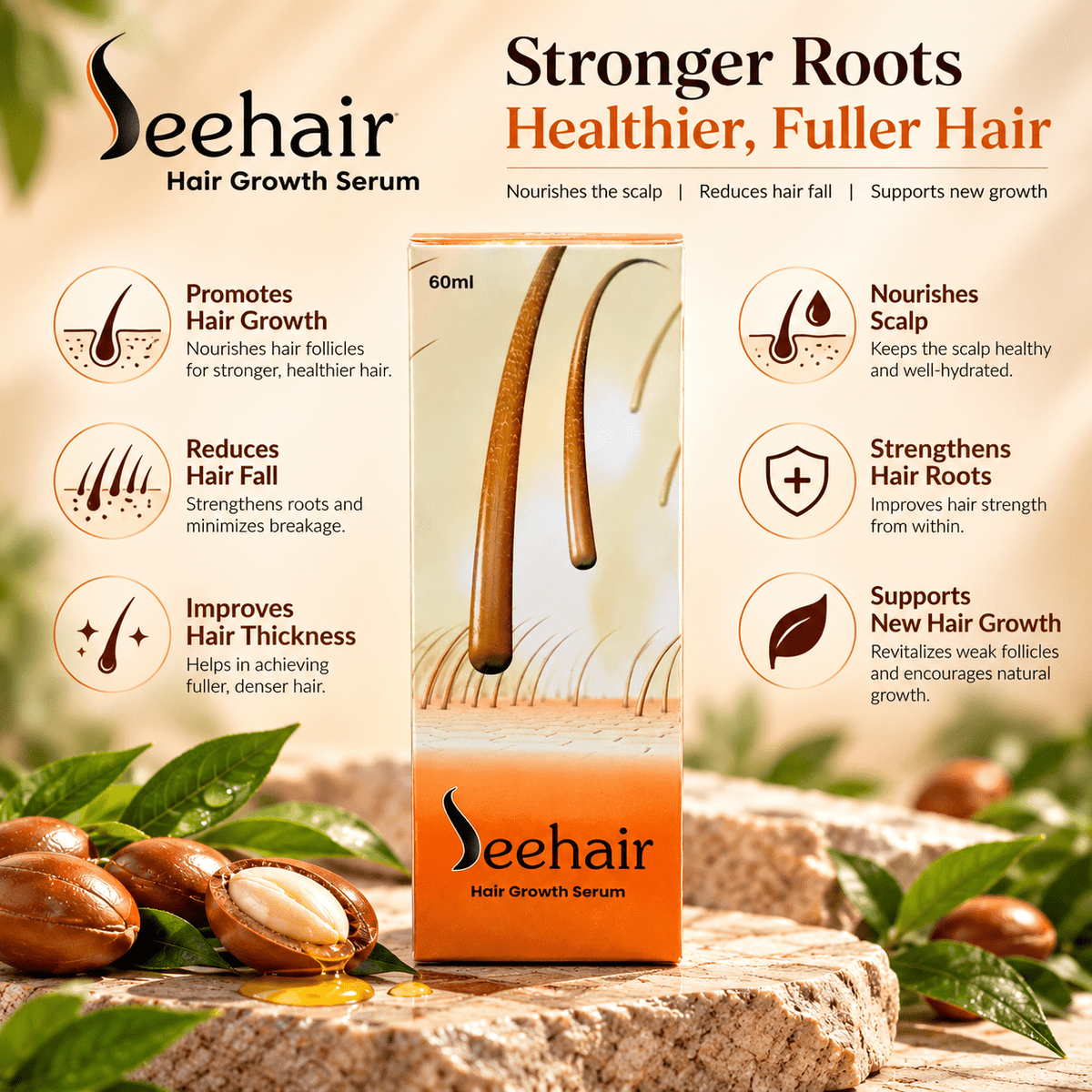 Seehair Hair Growth Serum 60 ml - Cosmosentials